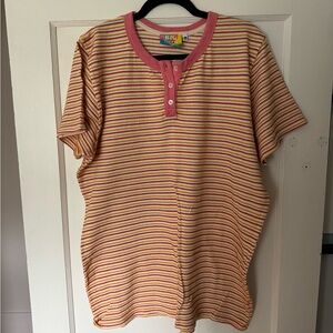 Big Bud Press Honeycomb Henley T Shirt Size Medium
